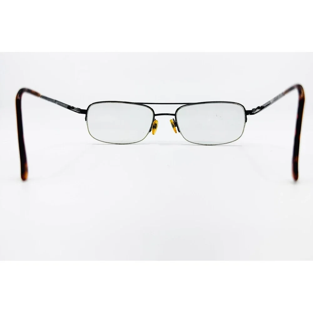 Via Milano Eyeglass Frames Mens Black Savio TAN 57-20-140 Rectangular T24368720